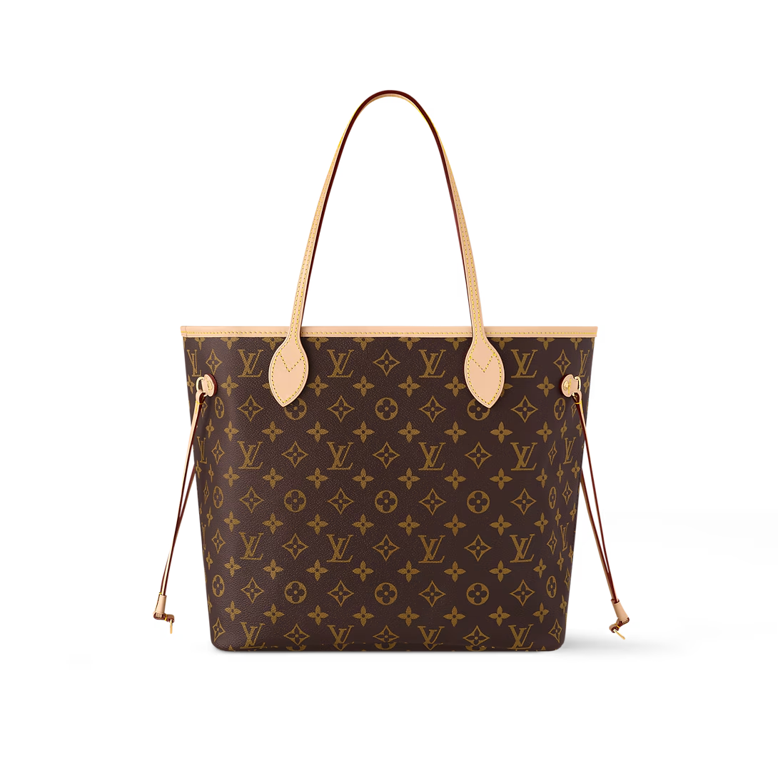 Louis Vuitton Neverfull MM Monogram Canvas Tote Bag Cerise Red 31cm M46987