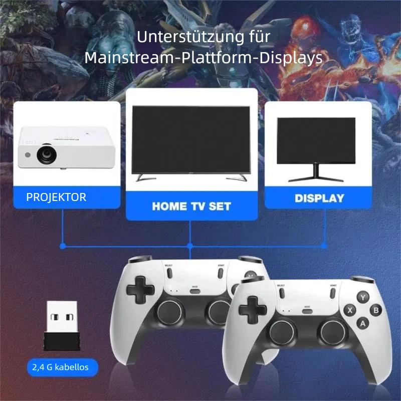 Cadeaux de Noël pour enfants : plus de 40 000 jeux. La console rétro M15 Plus, mise à niveau, est livrée avec des manettes et offre plus de 40 000 jeux, dont deux manettes sans fil et une interface HDMI Plug-and-Play pour téléviseur.