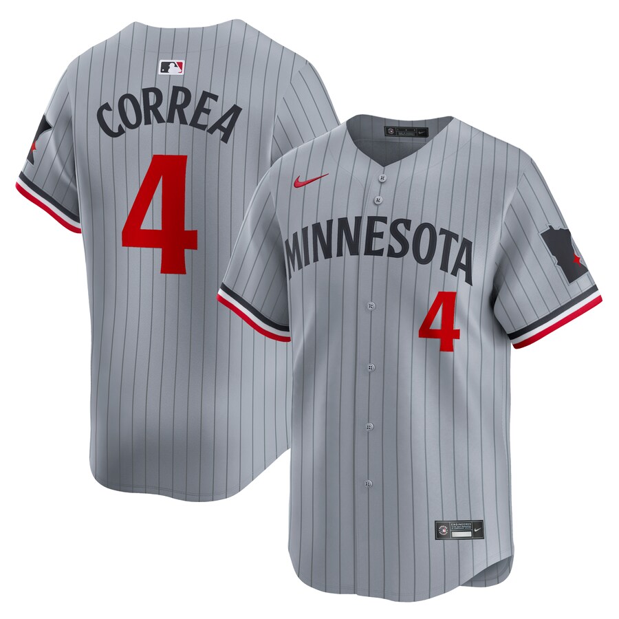 Carlos Correa Minnesota Twins Road Limited Player Jersey  Gray