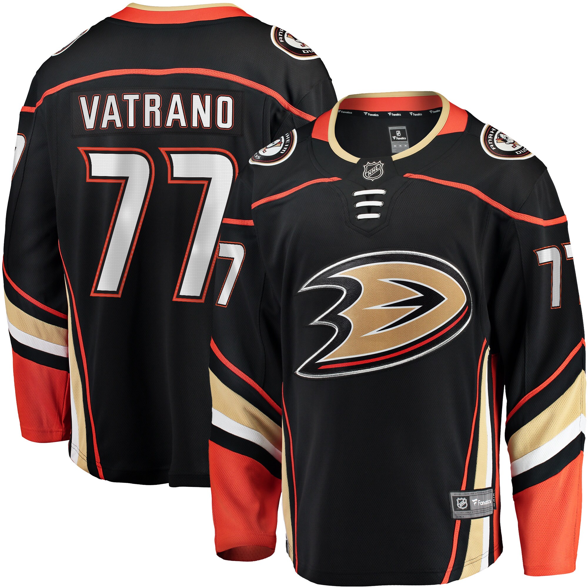 Frank Vatrano Anaheim Ducks Fanatics Home Breakaway Player Jersey – Black
