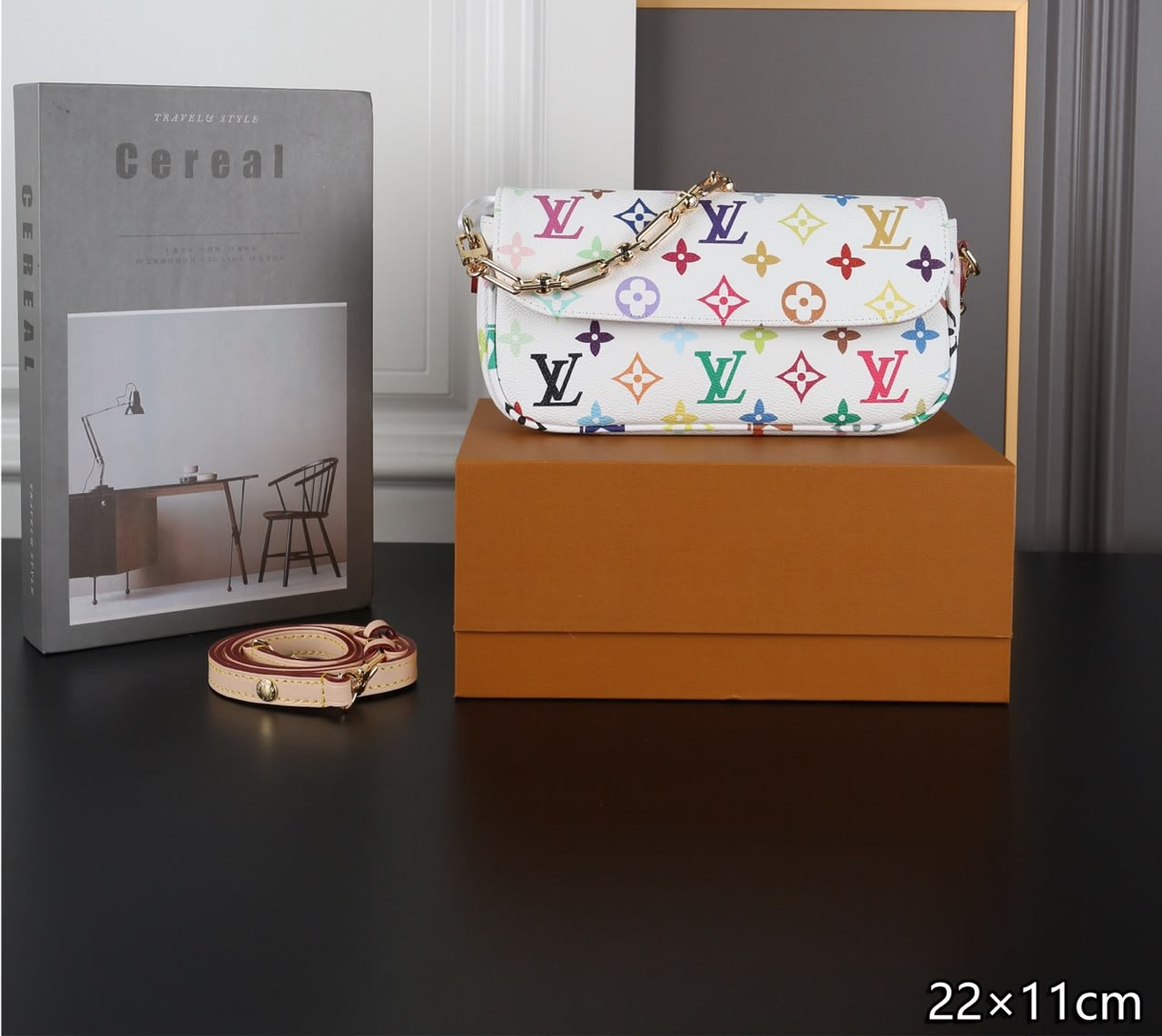 Louis Vuitton LV x TM Ivy Wallet On Chain Bag Multicolor White 23.5cm M27492