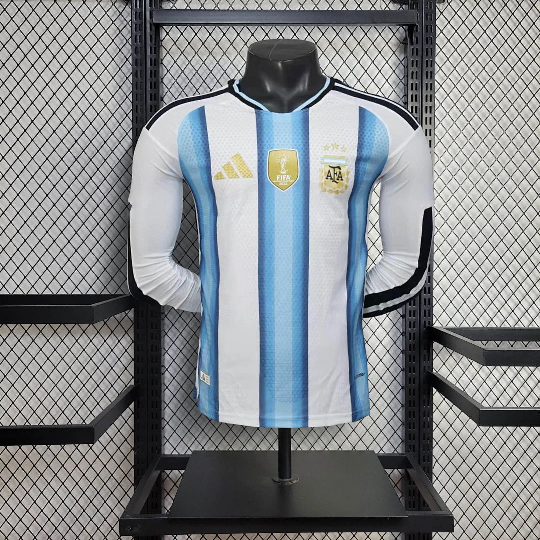 World Cup 2026 Argentina Team Long Sleeves Home Football Jersey Player Version