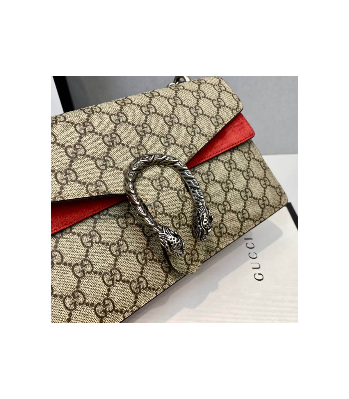 Gucci Dionysus Small GG Shoulder Bag Red
