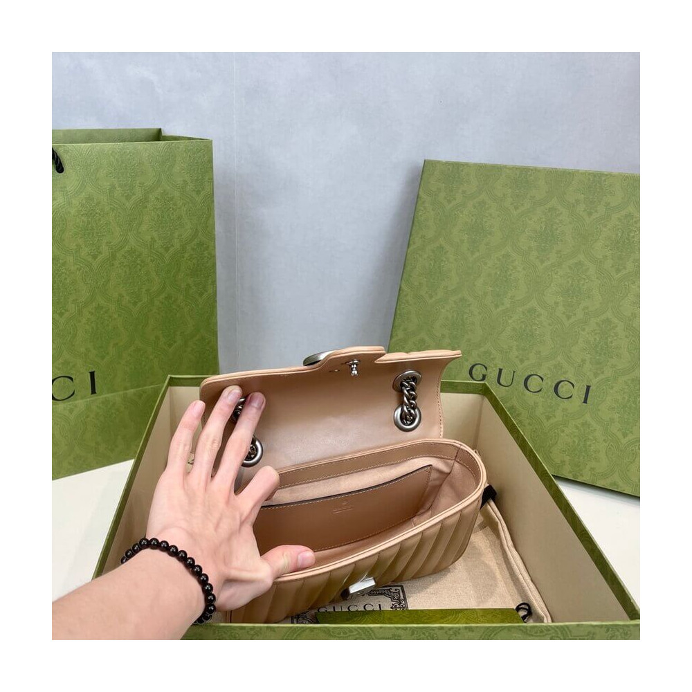 Gucci GG Marmont Mini Shoulder Bag Beige