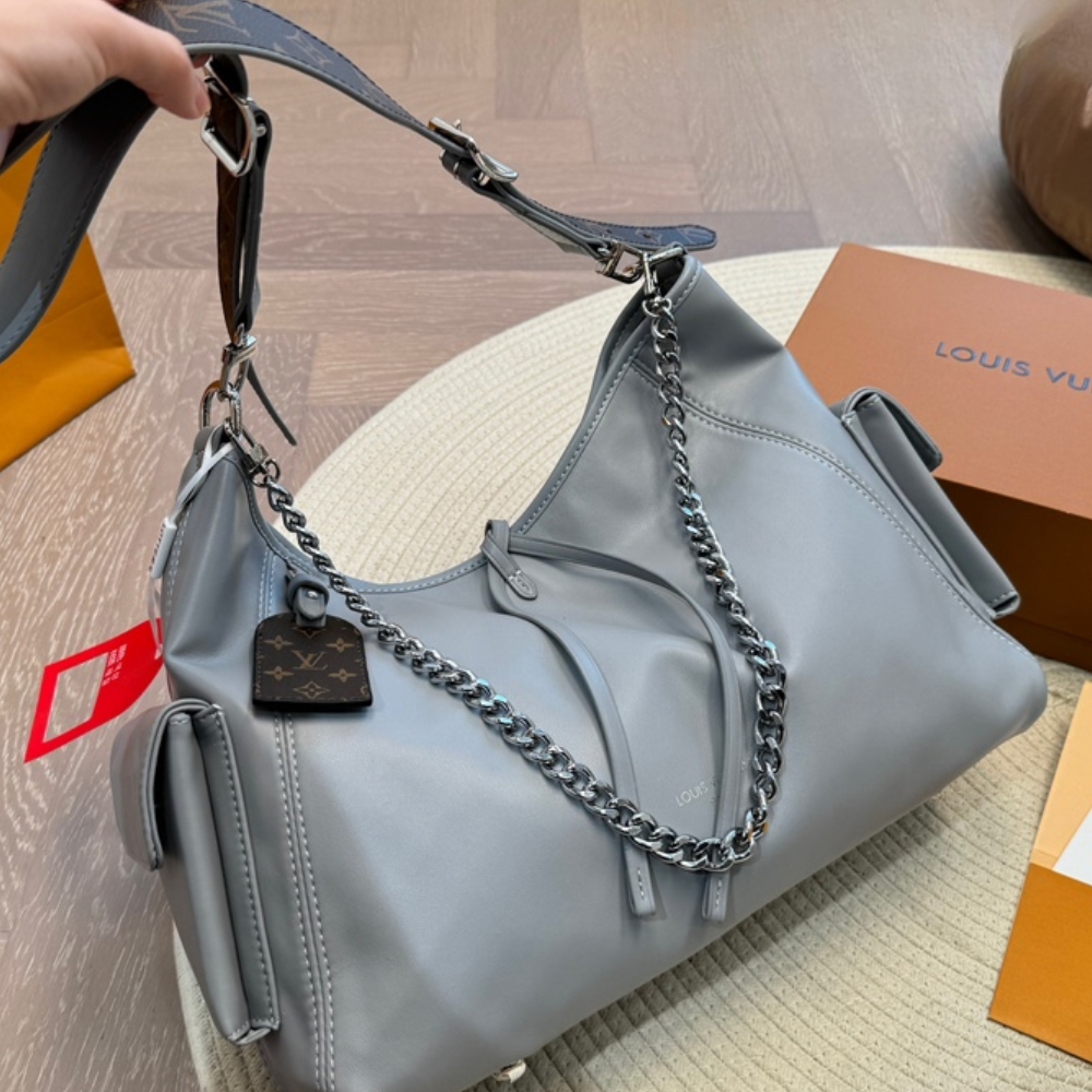 Louis Vuitton Carryall Dark Mm Gris Trianon 39cm/15.4in M12583