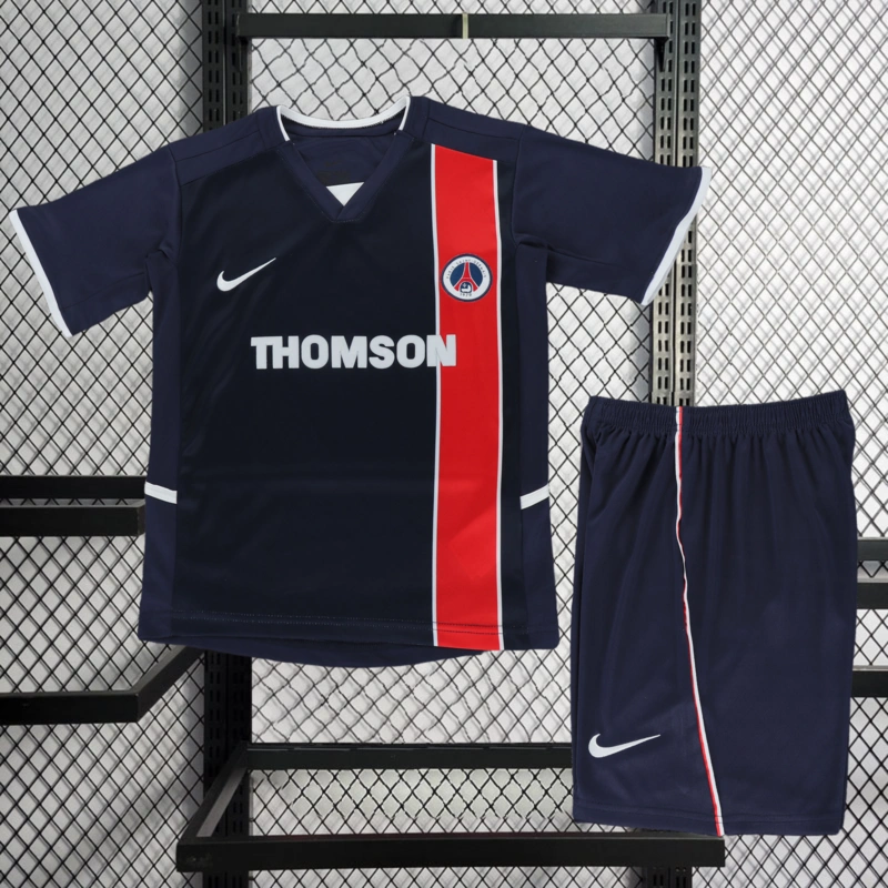 Retro Kids 2002-03 Kids PSG Home Football jersey retro
