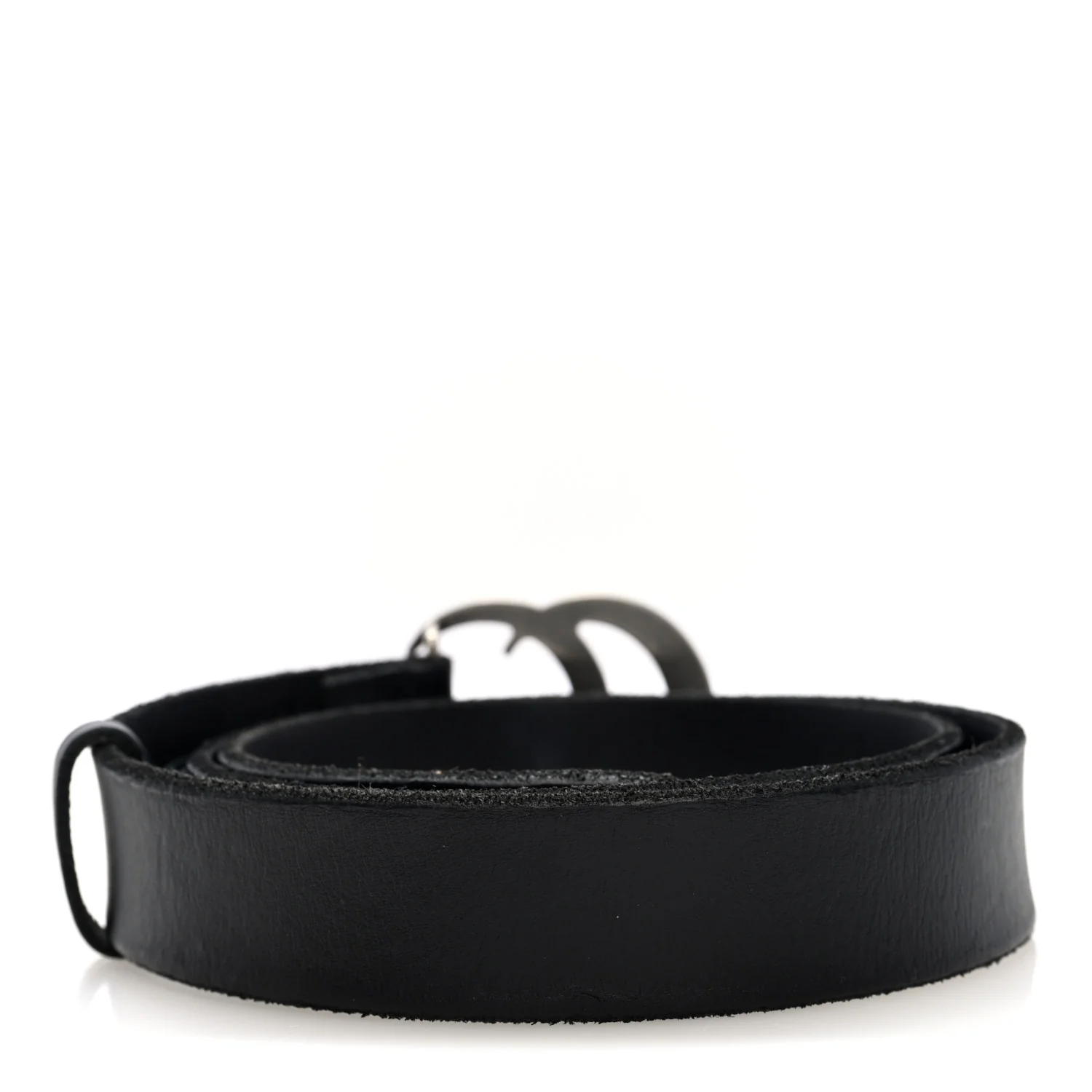 Cuoio Toscano Nickel Double G 85 34 Belt Black