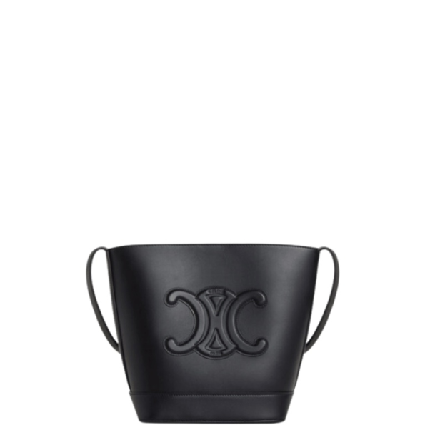 CELINE BLACK CUIR TRIOMPHE IN SMOOTH CALFSKIN BAG BUCKET