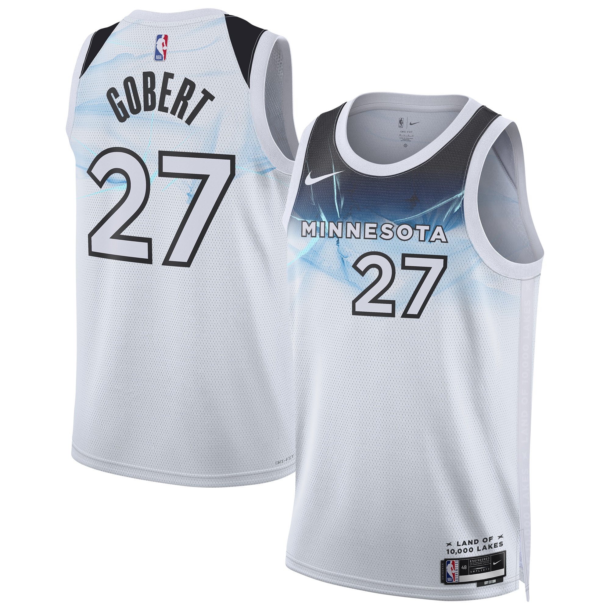 Unisex Minnesota Timberwolves Rudy Gobert White 2024/25 Swingman Jersey - City Edition