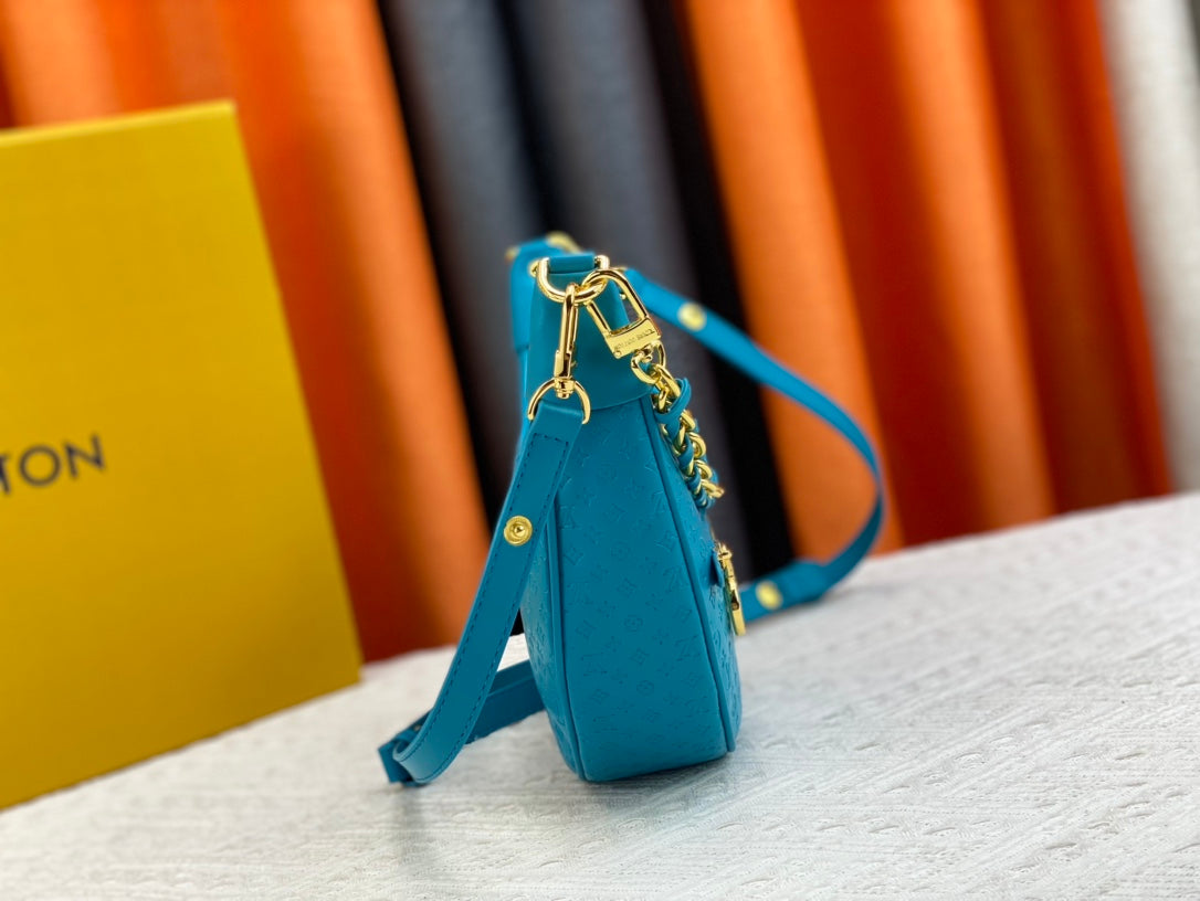 Louis Vuitton Loop Baguette Bag Blue 23Cm M22593