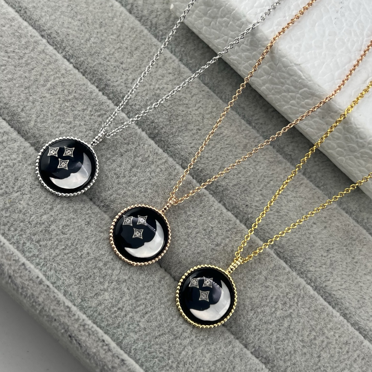 Sun, Star, and Moon Double-Sided Necklace
