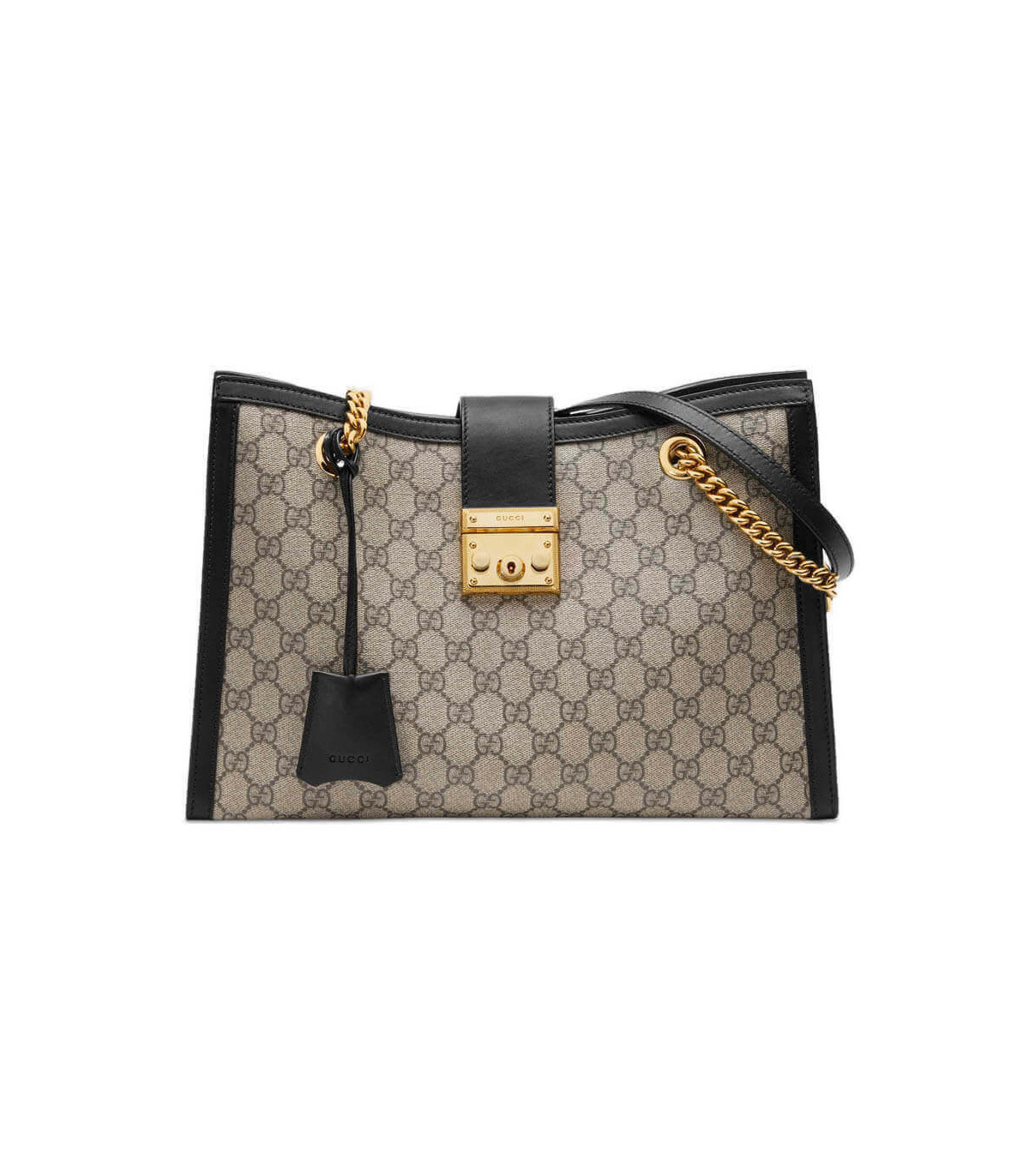 Gucci Padlock Medium GG Shoulder Bag Black