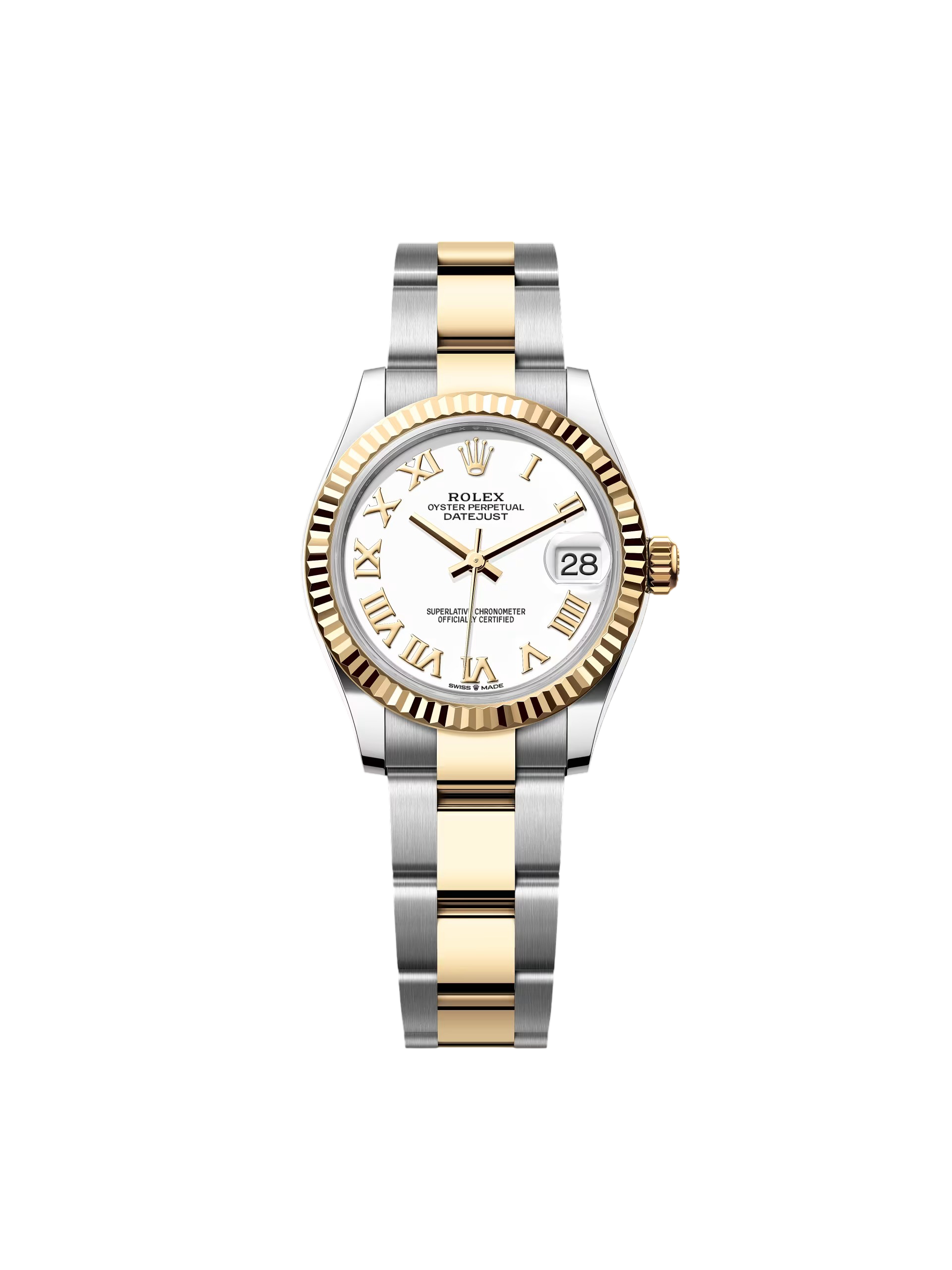 Rolex Datejust m278273-0001/0002 31mm White Dial Stainless Steel and Yellow Gold Oyster Watch
