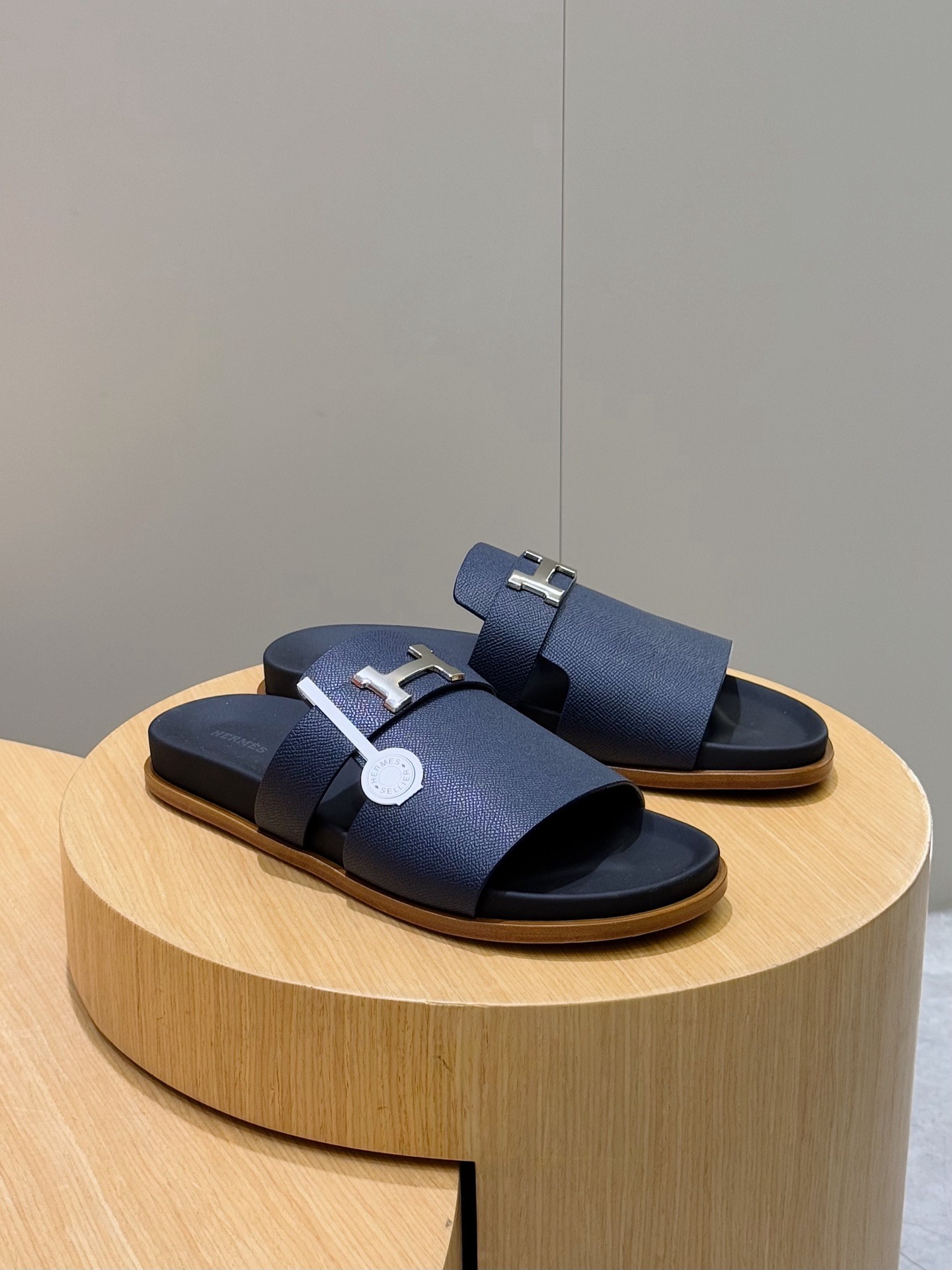 HERMES JAURES SANDAL NAVY BLUE