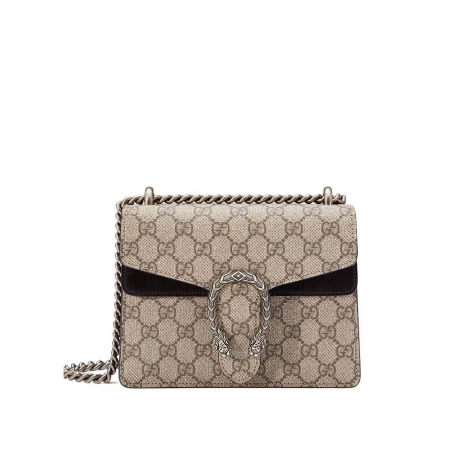 Gucci Dionysus GG Supreme Mini Bag Black 20cm