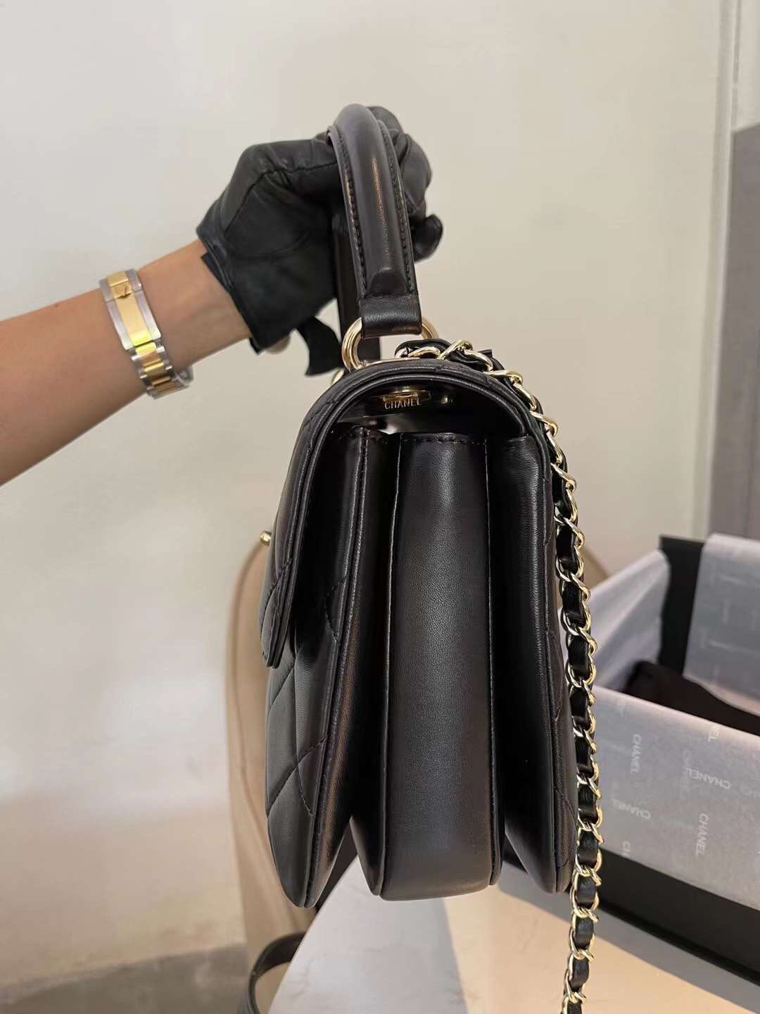 Chanel Cc Trendy Bag Black 25Cm