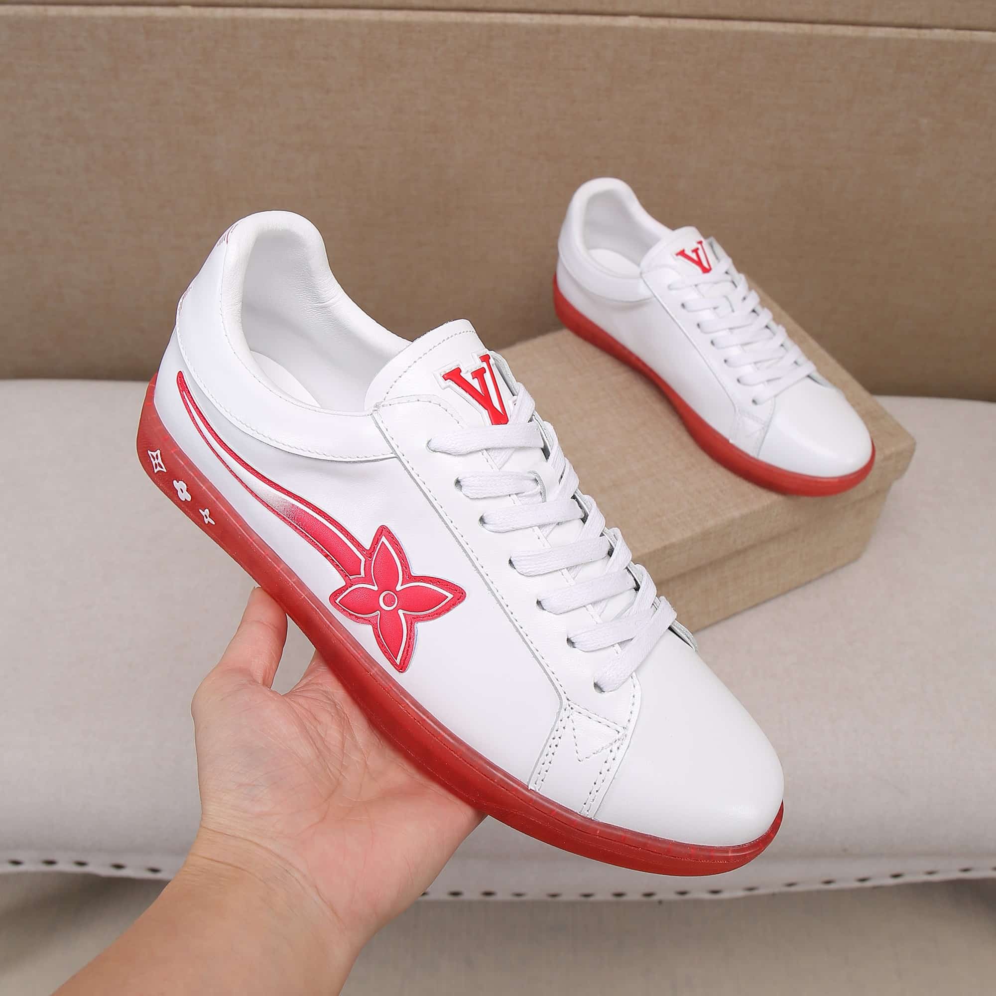 Louis Vuitton Luxembourg Samothrace Trainers Red 1A9Fyn