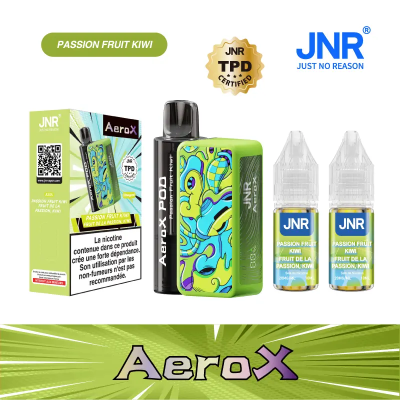 JNR AeroX 32000 Puffs - Kit Pod Remplissable et Rechargeable
