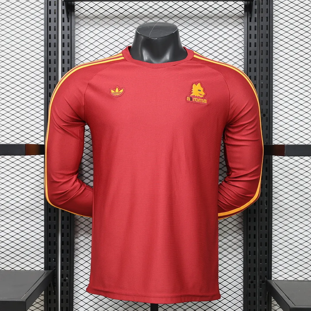 2026/27 Serie A AS Roma Team Football Jersey Player Version Long Sleeves - JerseyFun