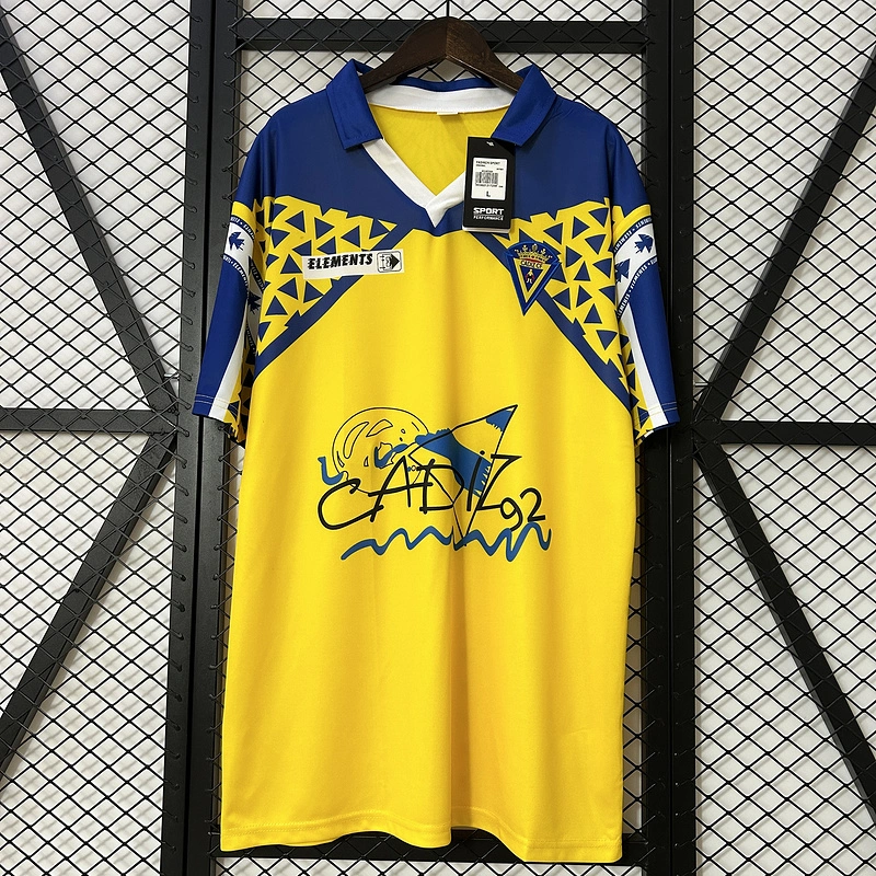 Retro 1991-92 Cadiz Home Home Football jersey Retro