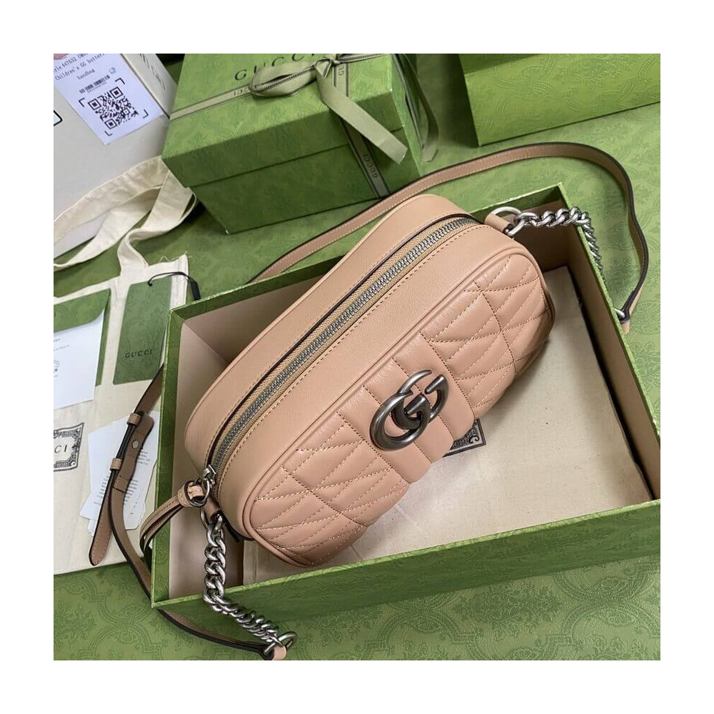 Gucci GG Marmont Small Shoulder Bag Rose Beige