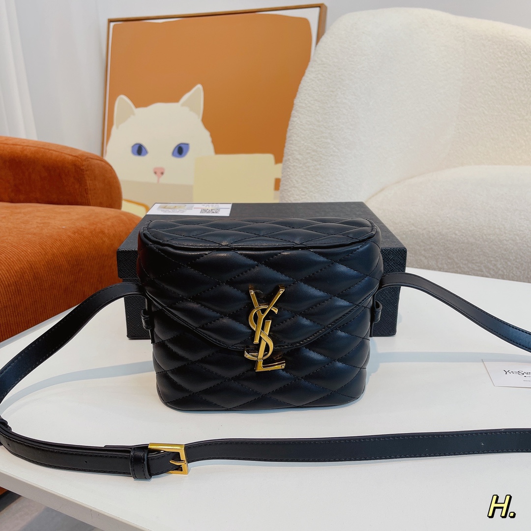 Saint Laurent Women’S June Box Bag Black 19Cm