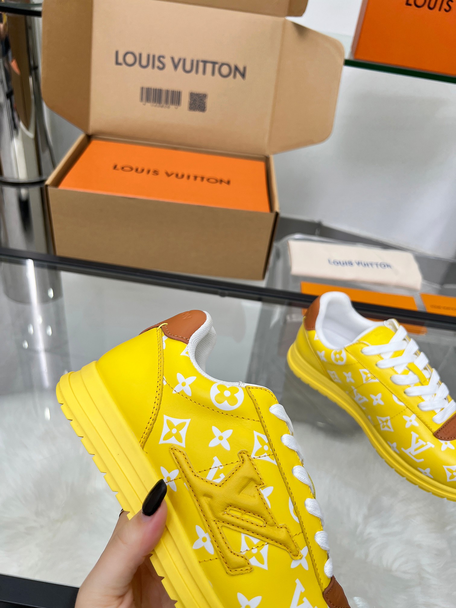 Louis Vuitton LV Trainer Sneaker Yellow Monogram – Leather – Women’s Shoes