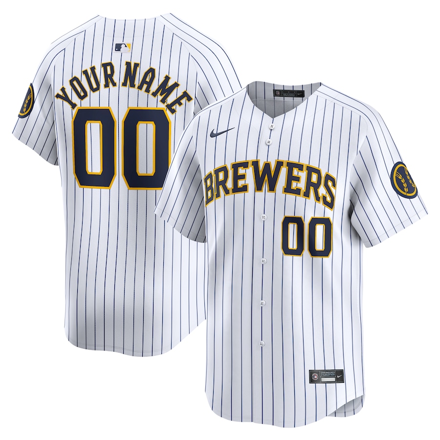 Milwaukee Brewers Alternate Limited Custom Jersey  White