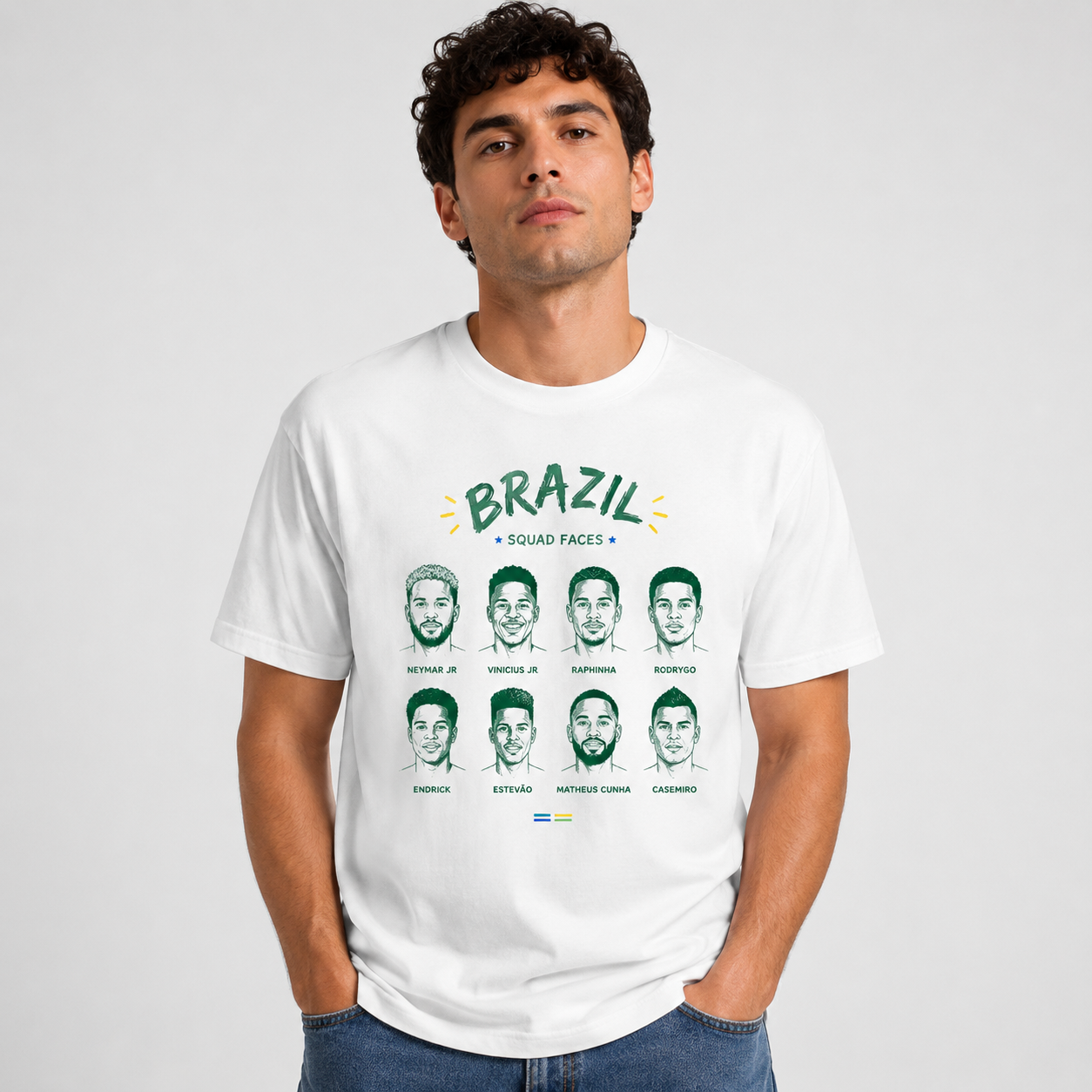 Brazilian Player Pure Cotton T-Shirt – Limited-Time Offer