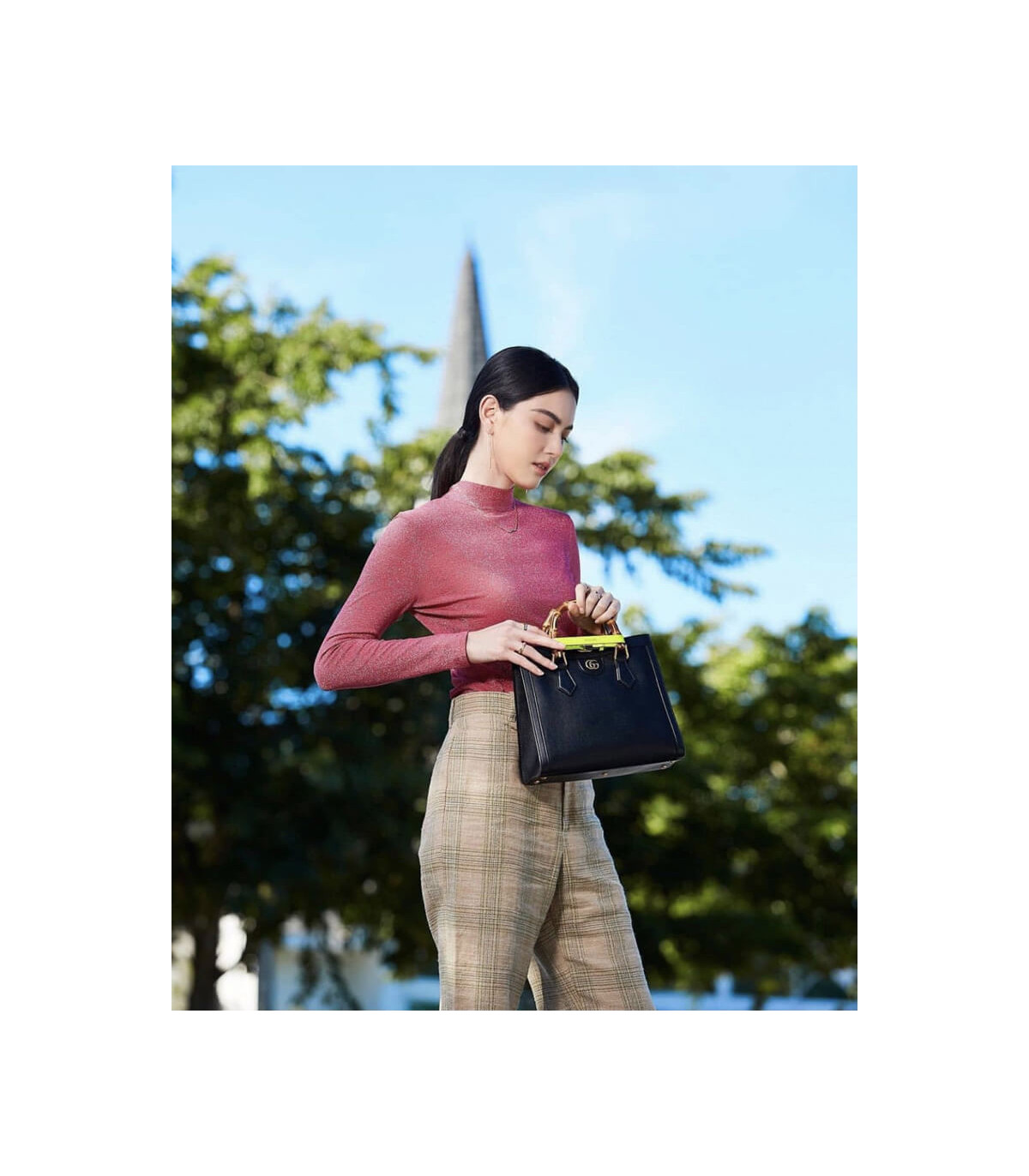 Gucci Diana Small Tote Bag Black