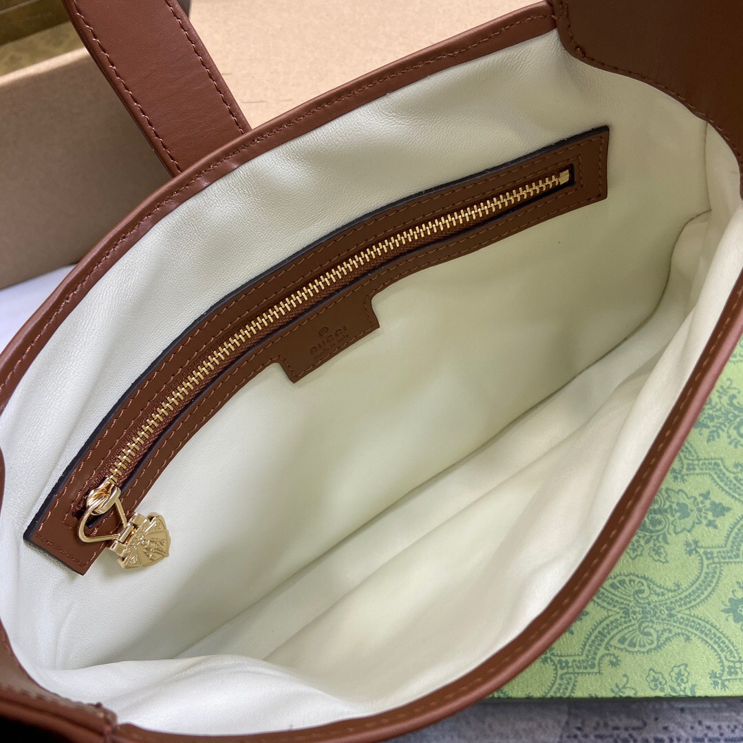 Gucci Jackie 1961 Small Hobo Bag In Brown Leather 27.5cm