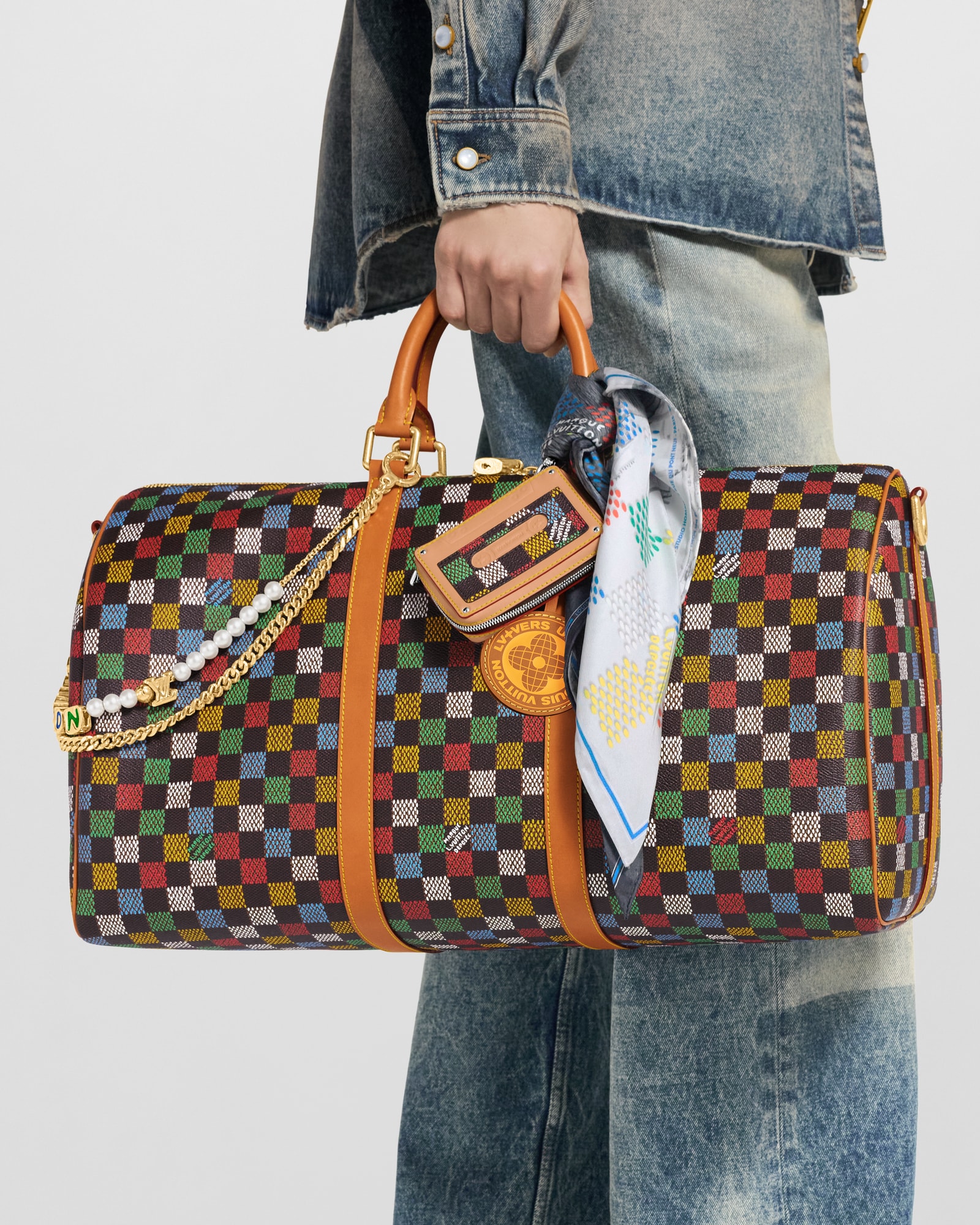 Louis Vuitton Keepall Bandoulière 50 Damier Ebene Canvas – Men Bags 50cm N00170