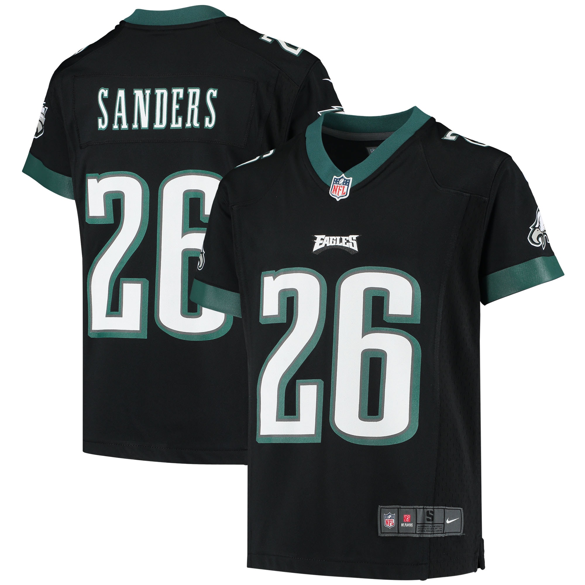Miles Sanders Philadelphia Eagles Nike Youth Game Jersey - Black