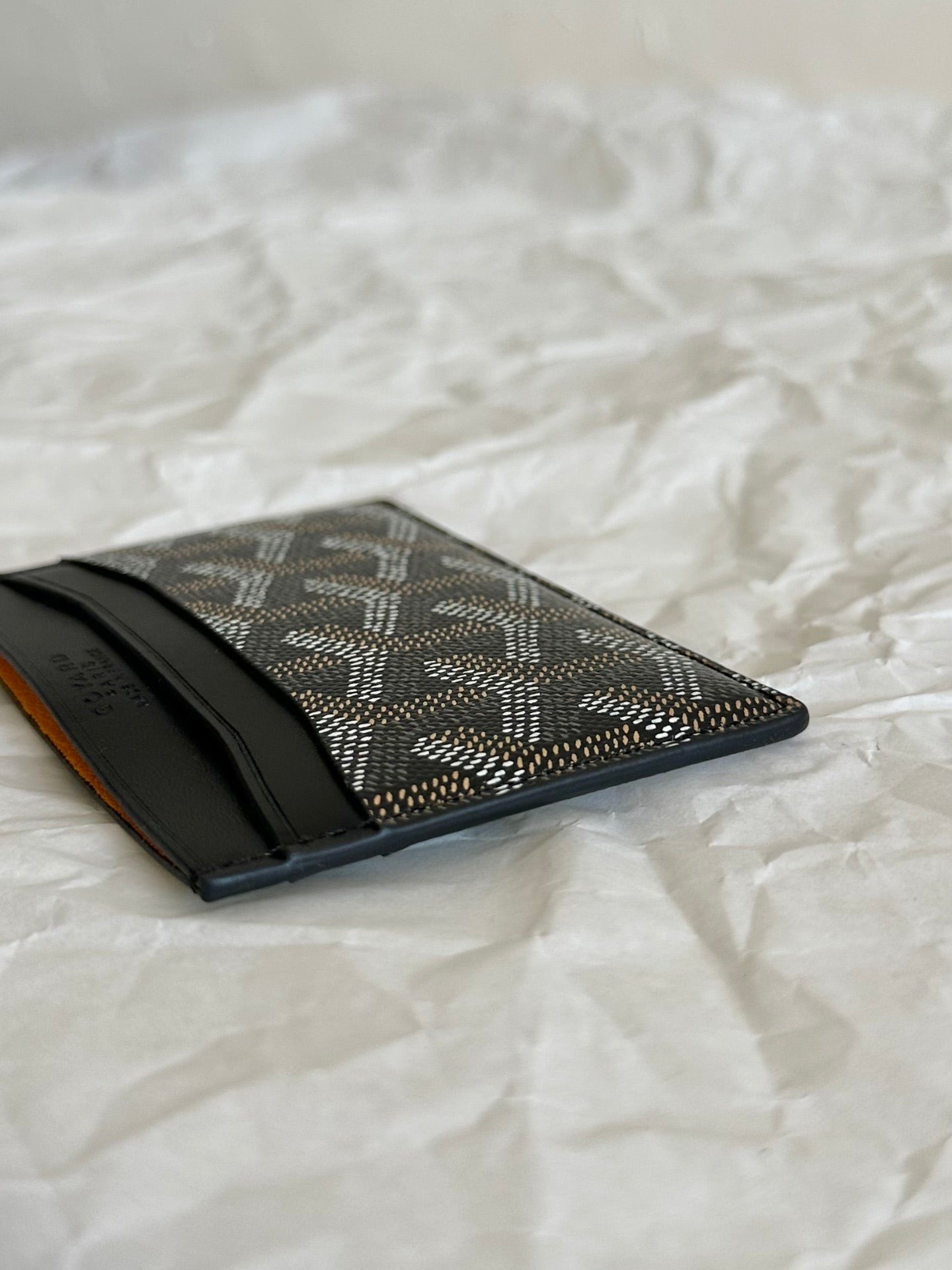 Goyard Saint-Sulpice Card Wallet 10 Cm Black Goyardine Canvas