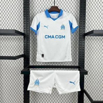 2025-26 Marseille OM Home Kids Football jersey