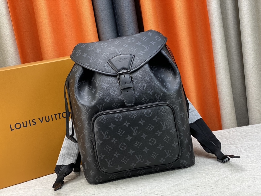 Louis Vuitton Montsouris Backpack Black 40Cm M46683