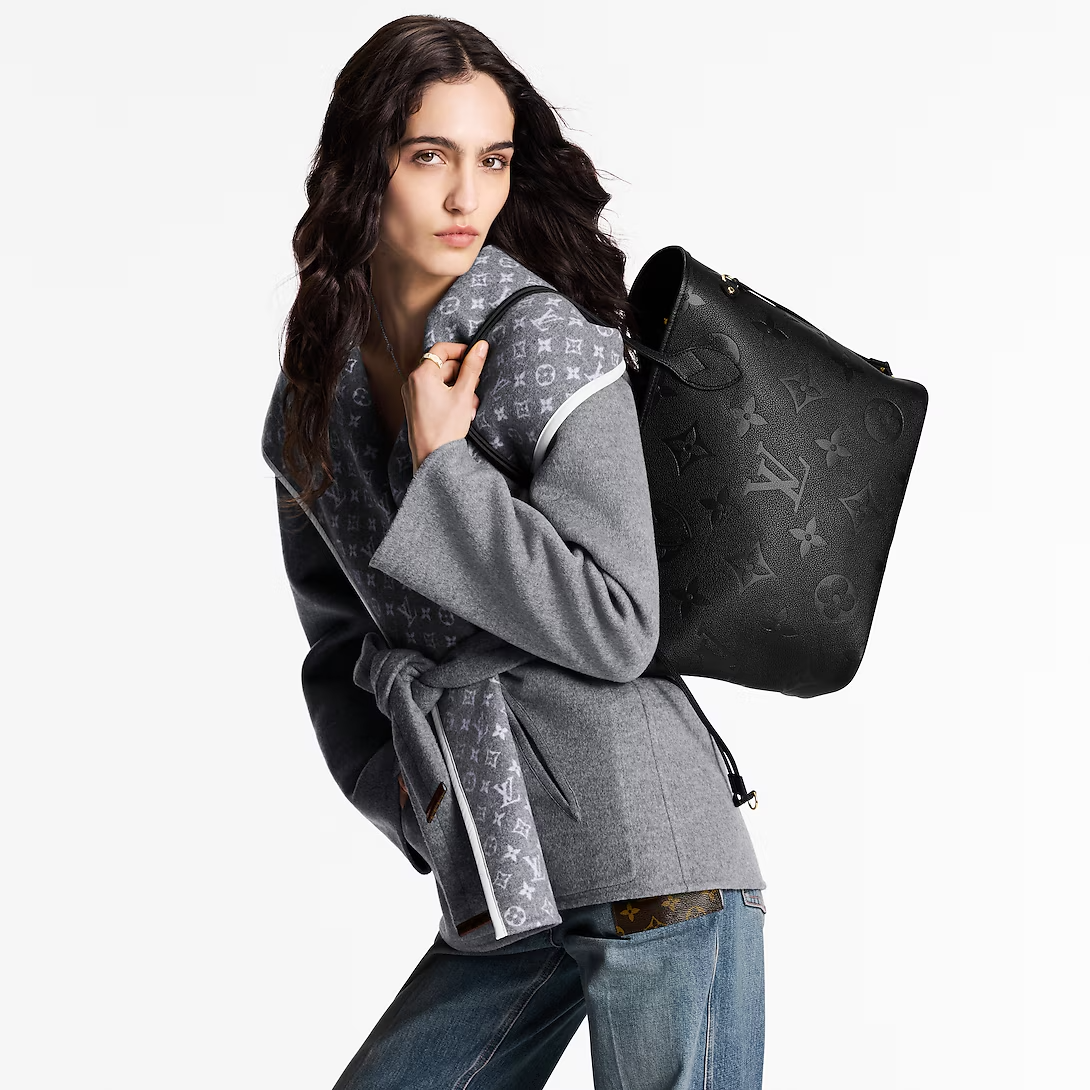 Louis Vuitton Neverfull Mm Tote Bag Black 31cm M45685