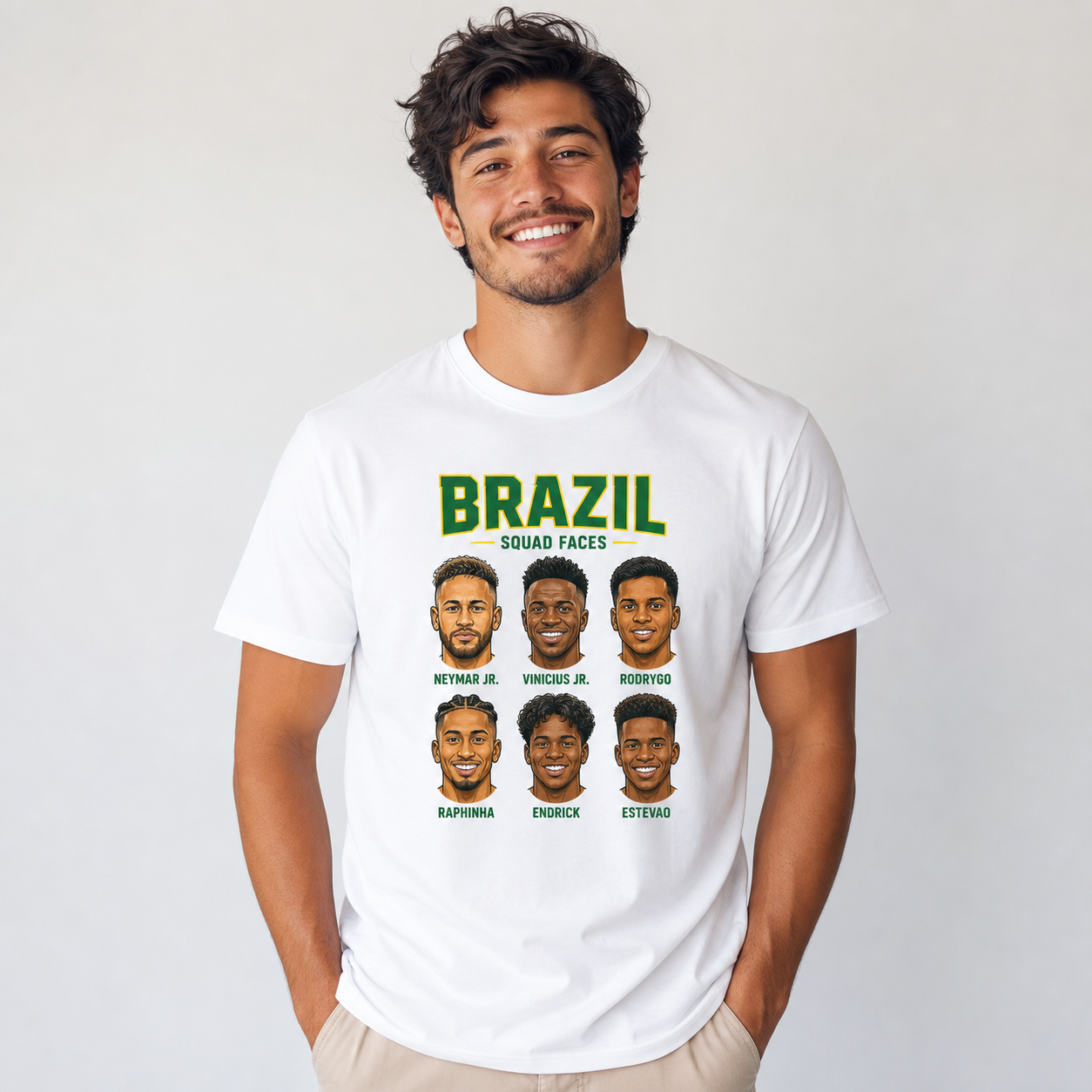 Brazilian Player Pure Cotton T-Shirt – Limited-Time Offer