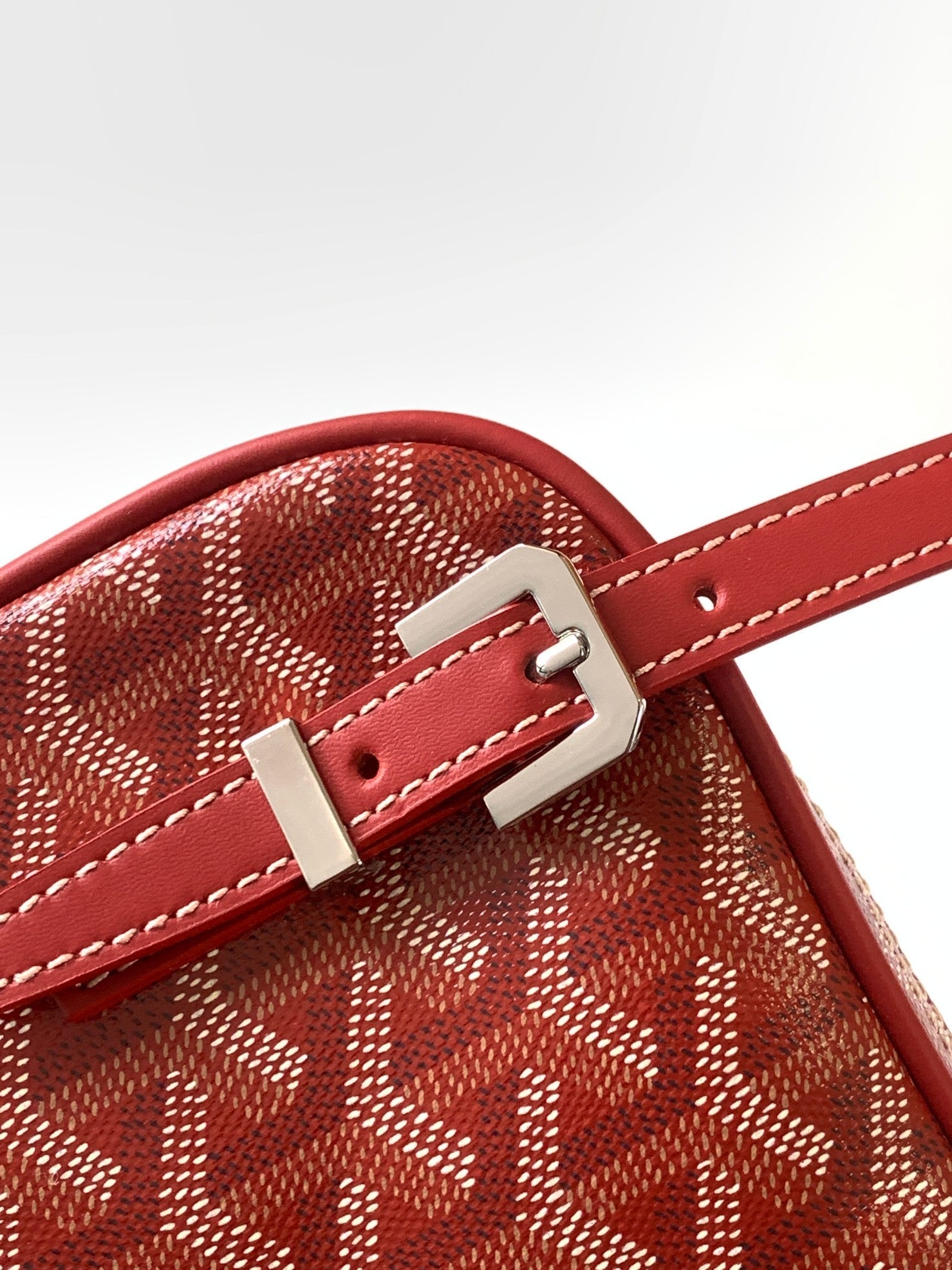 Goyard Yona Bag Coated MM 21Cm Red Canvas