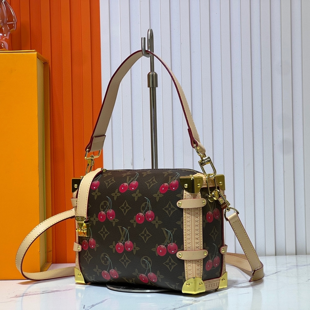 Louis Vuitton X Takashi Murakami Monogram Cerise Side Trunk MM 21cm Brown M14278