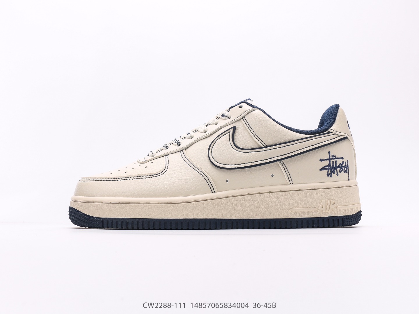 Nike Air Force 1 Low Stussy Cream Navy