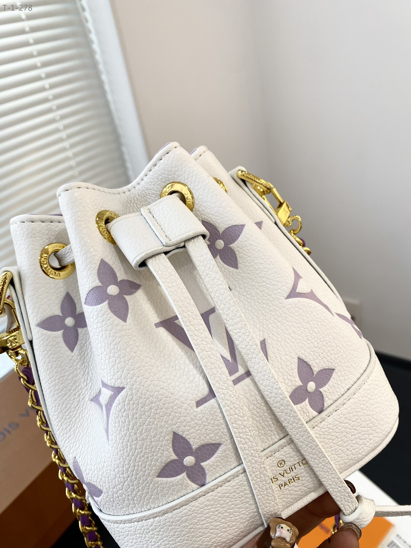 Louis Vuitton Noe Nano White With Purple 17Cm M82933