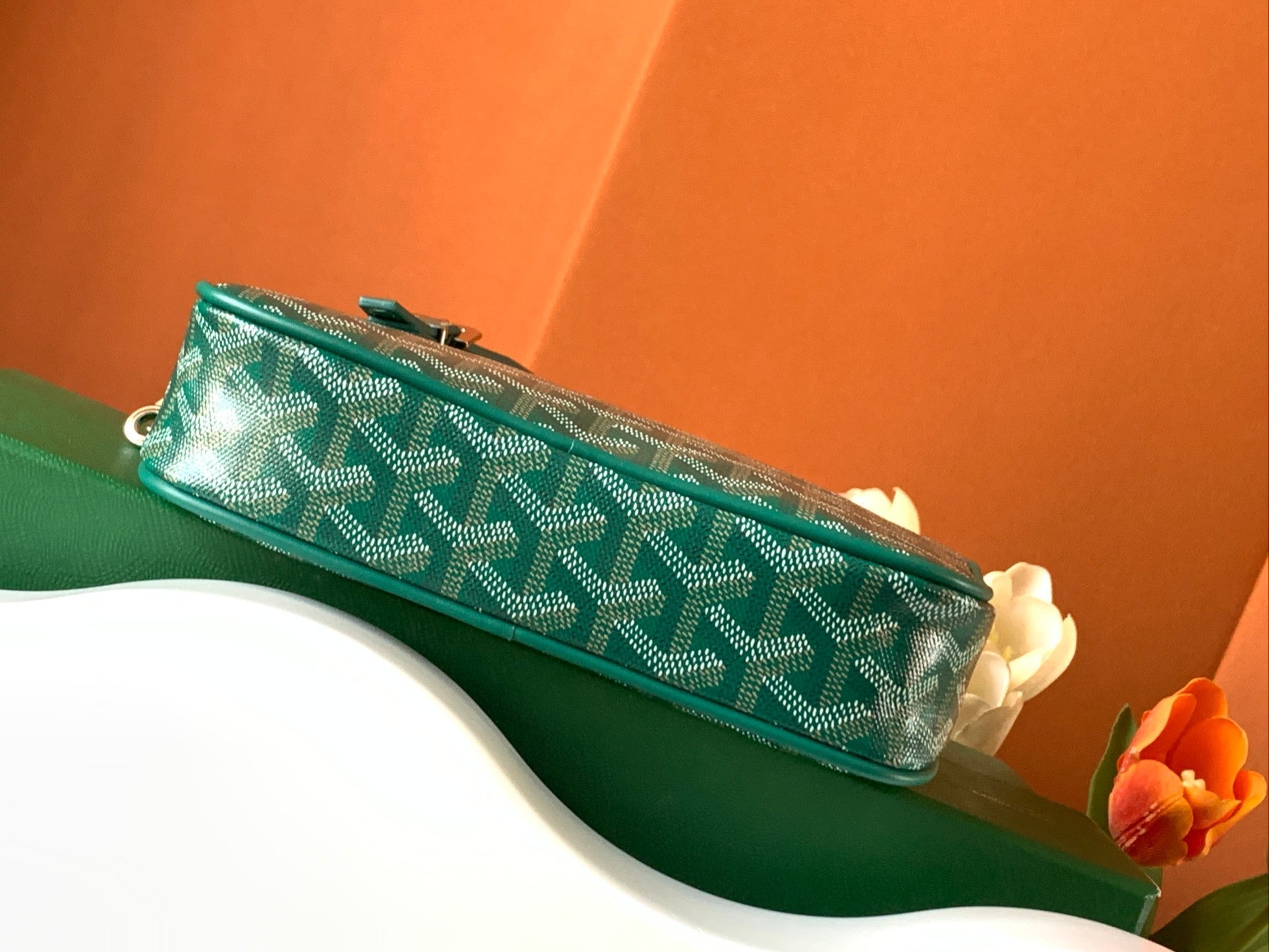 Goyard Yona Bag Coated MM 21Cm Green Canvas
