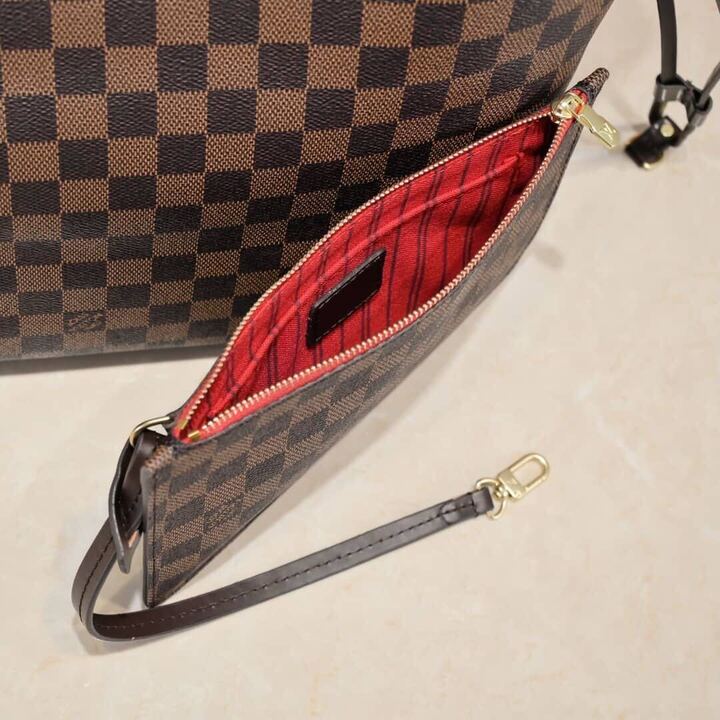 Louis Vuitton Neverfull MM Damier Ebene Cerise Red 31Cm N40599