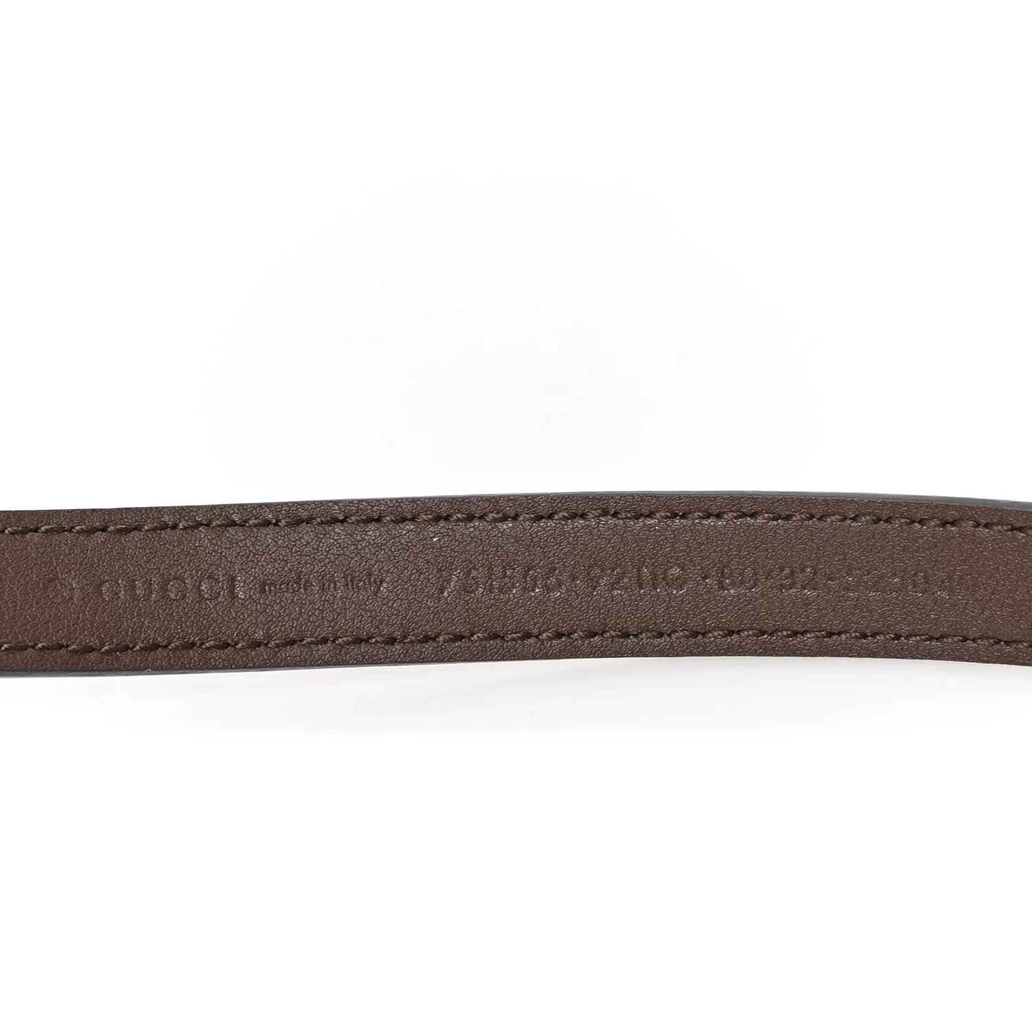 GG Supreme Monogram Plutone Calfskin Interlocking G Buckle 15mm Belt 80 32 Beige Ebony New Acero