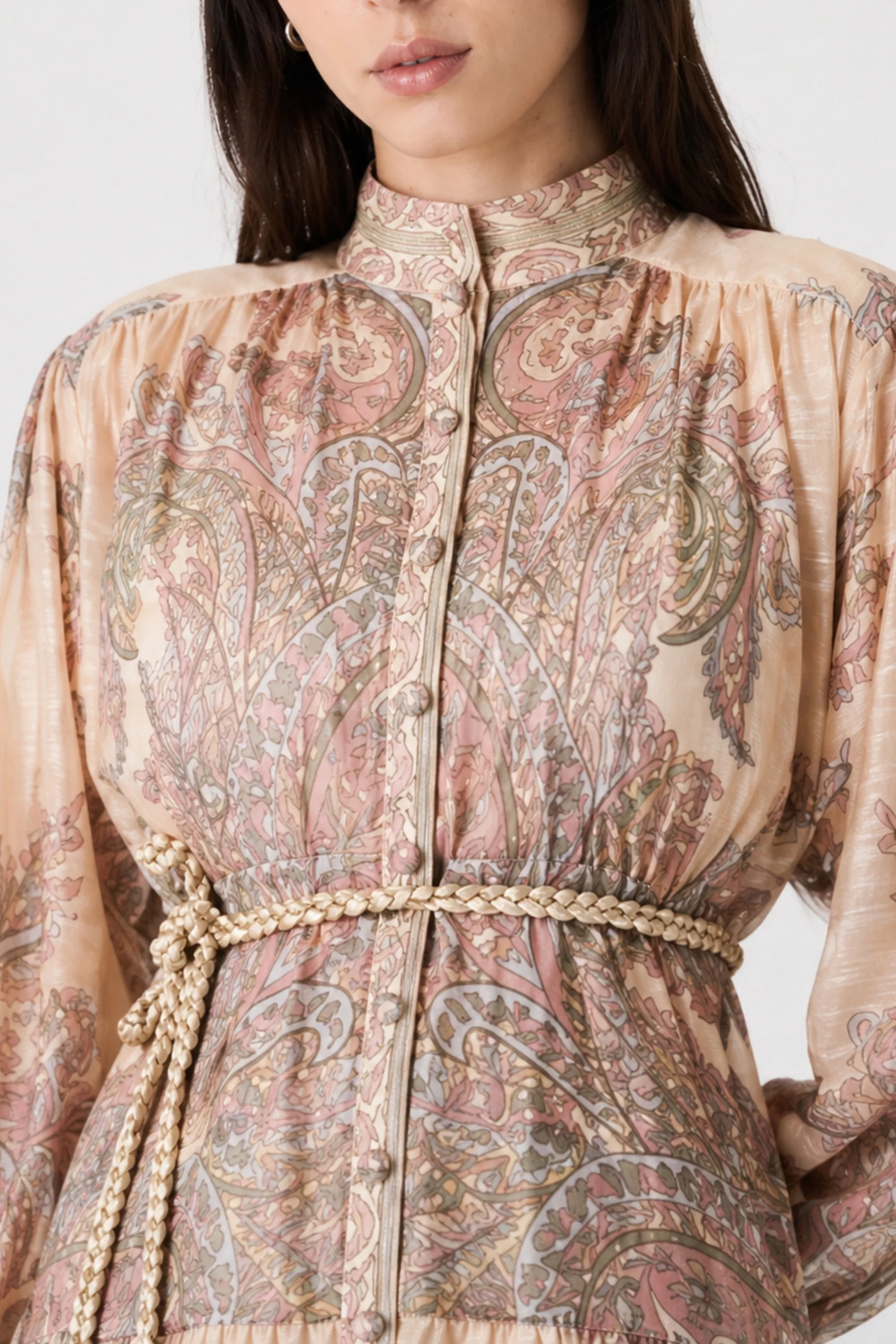 Ginger Root Printed Button Dress