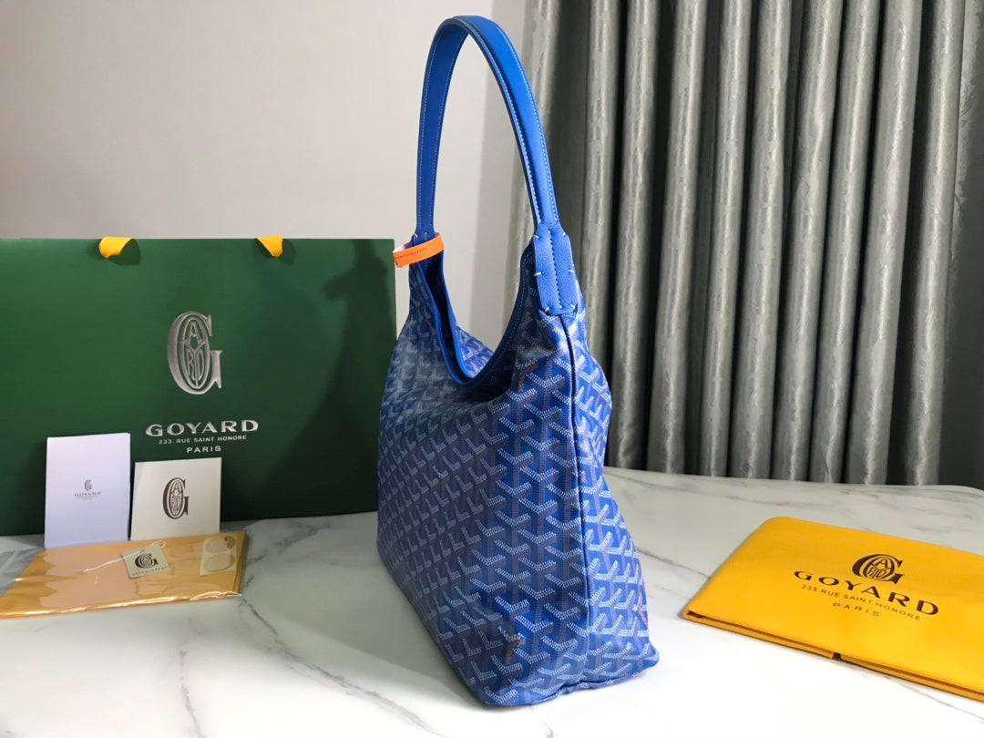 Goyard Hobo Boheme 42Cm Blue Canvas