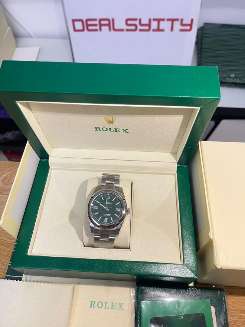 Rolex Oyster Perpetual 31/41mm SS/SS Green/Stk