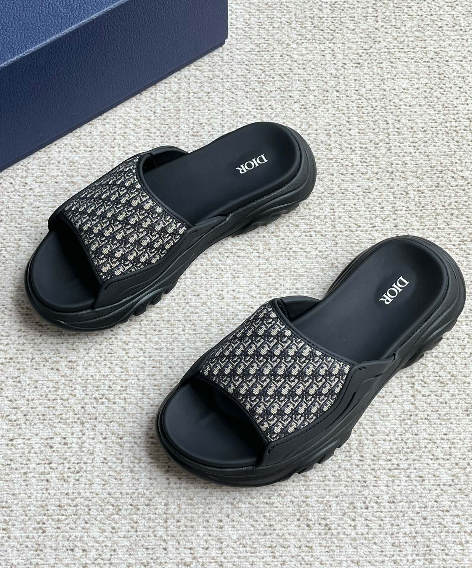 Dior H-Town Sandal 'Dior Oblique - Black'