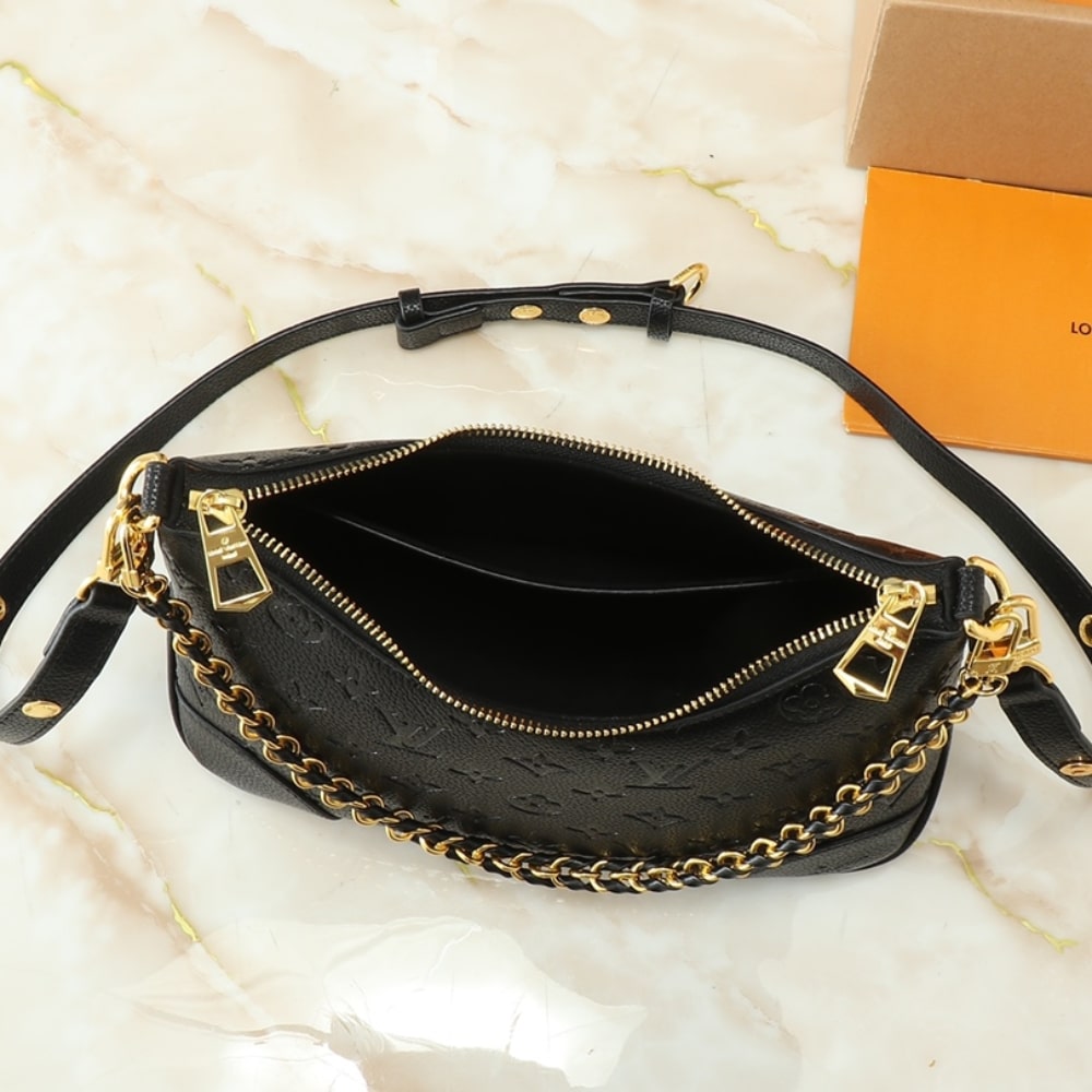 Louis Vuitton Boulogne Monogram Empreinte Leather Black 29Cm M12930